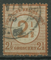 Deutsches Reich 1874 Adler Mit Aufdruck 29 Gestempelt, Zf., Marke Dünn - Usados