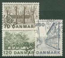 Dänemark 1975 Denkmalschutz Bauwerke 592/94 Gestempelt - Usado