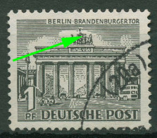 Berlin 1949 Berliner Bauten Mit Sekundärem Plattenfehler 42 IV Gestempelt - Plaatfouten En Curiosa