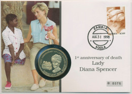 Sambia 1998 Prinzessin Diana Numisbrief 1000 Kwacha (N385) - Sambia