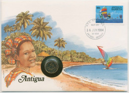 Antigua & Barbuda 1984 Strand Numisbrief 10 Cent Ostkaribische Staaten (N324) - Oost-Caribische Staten