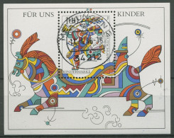 Bund 1996 Für Uns Kinder Postreiter Block 35 Mit TOP-Stempel (C98728) - Andere & Zonder Classificatie