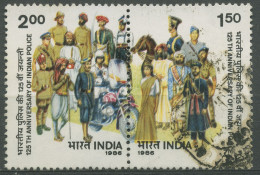 Indien 1986 Polizei Polizisten Uniformen 1065/66 ZD Gestempelt - Used Stamps
