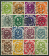 Bund 1951 Freimarken Posthorn 123/38 Gestempelt - Usati
