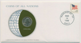 USA 1980 Weltkugel Numisbrief 1/4 Dollar (N442) - 1932-1998: Washington