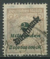 Deutsches Reich Dienstmarke 1923 D 84 Mit Aufdruck Gestempelt Geprüft - Dienstzegels