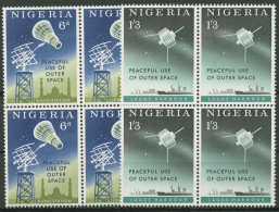 Nigeria 1963 Erforschung Des Weltalls Satellit 134/35 Viererblock Postfrisch - Nigeria (1961-...)
