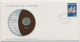 Surinam 1979 Weltkugel Numisbrief 25 Cent (N474) - Suriname 1975 - ...