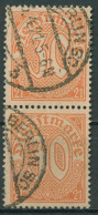 Deutsches Reich Dienstmarken 1920 Für Preußen D 20 Senkrechtes Paar Gestempelt - Dienstmarken