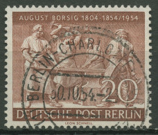 Berlin 1954 100. Todestag Von August Borsig 125 Mit BERLIN-TOP-Stempel - Used Stamps
