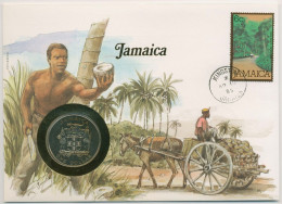 Jamaika 1985 Kokosnussernte Numisbrief 1 Dollar (N467) - Giamaica