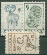 Polen 1966 Archäologie 1727/29 Gestempelt - Oblitérés