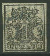 Hannover 1856/57 Wertschild Unter Wappen 9 Gestempelt - Hannover