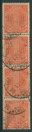 Dt. Reich Dienstmarken 1920 Für Preußen D 22 Senkrechter 4er-Streifen Gestempelt - Servizio