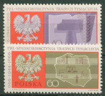 Polen 1966 1000 Jahre Polen Wappenadler 1738/39 Postfrisch - Neufs