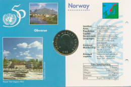 Norwegen 5 Kronen 1995, 50 Jahre Vereinte Nationen, KM 458, St, (m5755) - Norvège