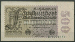 Dt. Reich 500 Millionen Mark 1923, DEU-124 Serie E, Leicht Gebraucht (K1177) - 500 Miljoen Mark