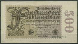 Dt. Reich 500 Millionen Mark 1923, DEU-125a FZ K, Gebraucht (K1172) - 500 Miljoen Mark