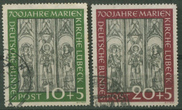 Bund 1951 700 Jahre Marienkirche Lübeck 139/40 Gestempelt (R81067) - Usados