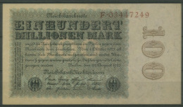 Dt. Reich 100 Millionen Mark 1923, DEU-119a Serie F, Leicht Gebraucht (K1180) - 100 Miljoen Mark