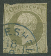 Hannover 1861 König Georg V. 10 Gr, 18 Gestempelt, Starke Mängel - Hannover