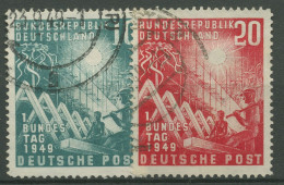 Bund 1949 Eröffnung Des 1. Deutschen Bundestages 111/12 Gestempelt - Used Stamps