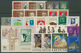 Litauen 1994 Jahrgang Komplett (547/72, Block 4) Postfrisch (G60067) - Lituania