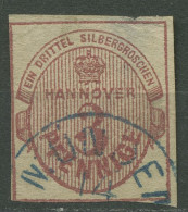 Hannover 1859 Wertangabe Und Krone Im Oval 13 A Gestempelt, Mängel - Hannover