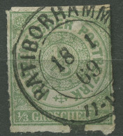 Norddeutscher Postbezirk NDP 1868 1/3 Groschen 2 Mit PR-K2-Stpl. RATIBORHAMMER - Gebraucht