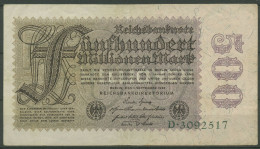 Dt. Reich 500 Millionen Mark 1923, DEU-124, Gebraucht (K1175) - 500 Miljoen Mark