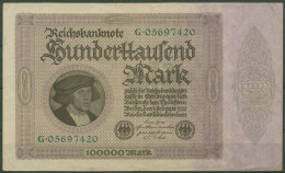 Dt. Reich 100000 Mark 1923, DEU-93a Serie G, Leicht Gebraucht (K1382) - 100000 Mark