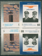 Litauen 1993 Tag Der Einheit Gemälde Piloten Kehrdruckpaare 529/30 KD Postfrisch - Litauen