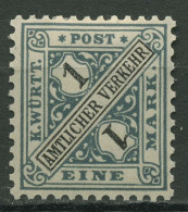 Württemberg Dienstmarken 1917 Ziffer In Schildern 254 Mit Falz - Ungebraucht