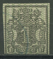 Hannover 1856/57 Wertschild Unter Wappen 9 Gestempelt, Berührt - Hannover