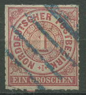 Norddeutscher Postbezirk NDP 1868 1 Gr. 4 Mit HAMBURG Vierstrichstempel Blau - Usati