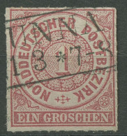 Norddeutscher Postbezirk NDP 1868 1 Gr. 4 Mit PR-Ra2-Stempel UNNA - Afgestempeld