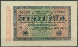 Dt. Reich 20000 Mark 1923, DEU-95j FZ DB, KN 7-stellig Gebraucht (K1364) - 20.000 Mark