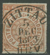 Norddeutscher Postbezirk NDP 1868 1/2 Groschen 3 Mit SA K2-Stpl. ZITTAU - Afgestempeld
