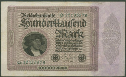 Dt. Reich 100000 Mark 1923, DEU-93a Serie Q, Gebraucht (K1386) - 100.000 Mark