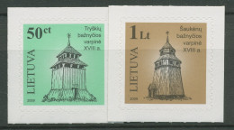 Litauen 2007 Bauwerke Hölzerne Glockentürme 923/24 II Postfrisch - Lituanie
