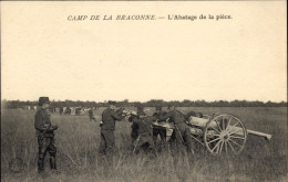 CPA Charente, Camp De La Poachne, The Slaughter Of The Piece, Geschütz - Sonstige & Ohne Zuordnung