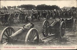 CPA Camp De Châlons Camp De Mourmelon Marne, Große Artilleriegeschütze - Autres & Non Classés