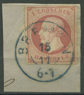 Hannover 1859 König Georg V. 14 A Mit K2-Stpl. BREMEN, Briefstück - Hanover