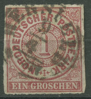 Norddeutscher Postbezirk NDP 1868 1 Gr. 4 Mit T&T-K2-Stpl. HERSFELD - Usados