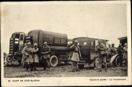 CPA Camp De Coëtquidan Morbihan, Berittene Kavallerie, Übertragung - Other & Unclassified