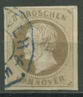 Hannover 1861 König Georg V. 10 Gr, 19 A Gestempelt, Dünn - Hanovre