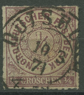 Norddeutscher Postbezirk NDP 1868 1/4 Groschen 1 B Mit PR-K2-Stpl. DUISBURG - Gebraucht