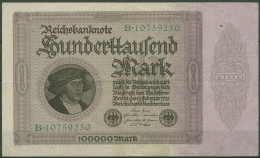 Dt. Reich 100000 Mark 1923, DEU-93a Serie B, Gebraucht (K1383) - 100000 Mark