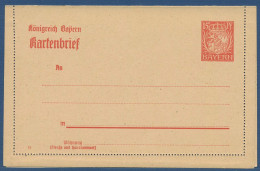 Bayern 1918 Neues Wappen Kartenbrief K 7/02 Ungebraucht (X40953) - Postal  Stationery