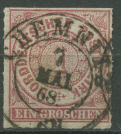 Norddeutscher Postbezirk NDP 1868 1 Groschen 4 Mit SA K2-Stpl. CHEMNITZ - Usados